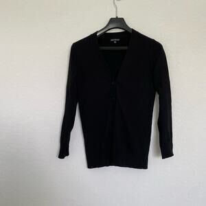 J.Crew Mercantile V-neck Cardigan Sweater Black Wool Blend XS‎
